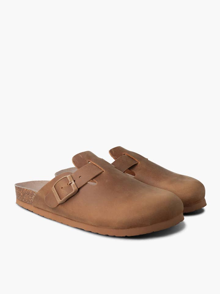 GENUINS - Wholesale Mules - Women's - RIVA OILED LEATHER CLAY UNISEX