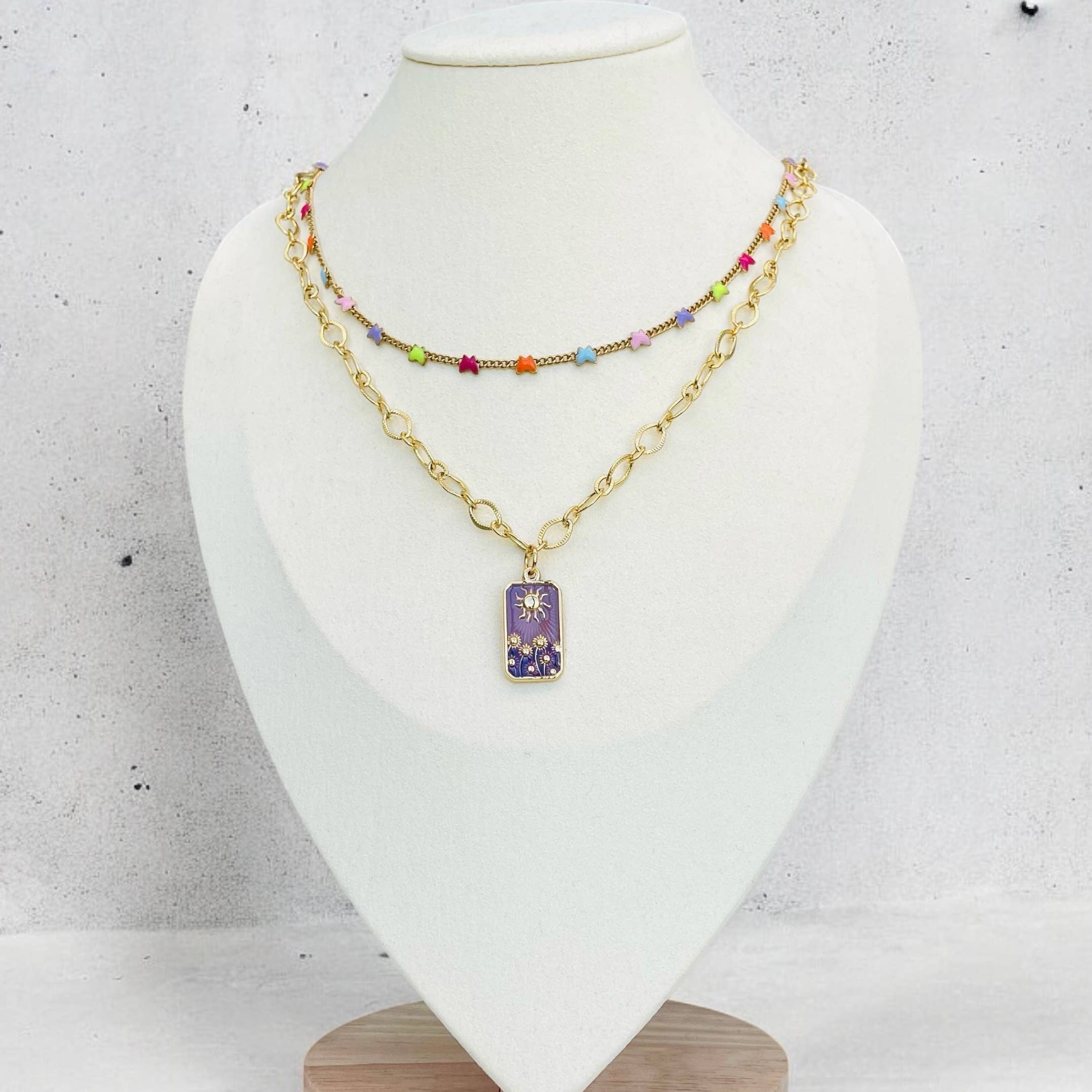 Huracan - Vendita all'ingrosso Collana con ciondolo/pendaglio - Collane Holie con pendente sole in acciaio inox1