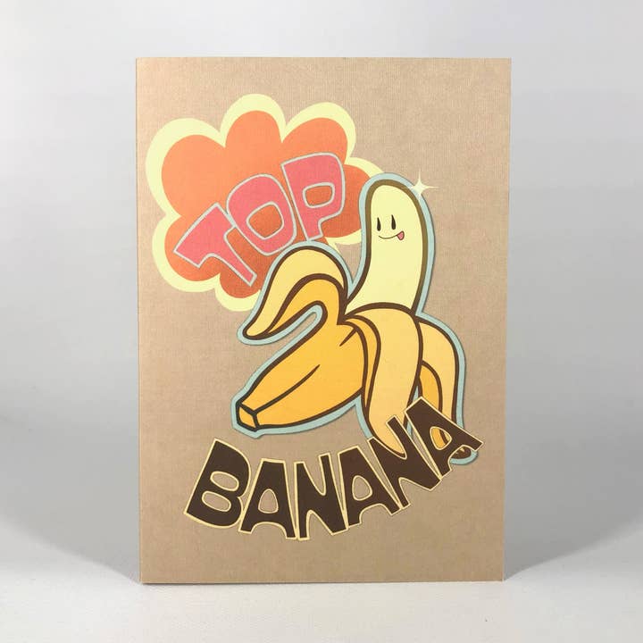 Biglietto d'auguri retrograde Top Banana per la vendita all'ingrosso da parte di Diedododa