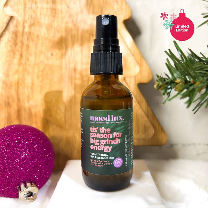 Tis' the season for big grinch energy 5 In 1 Essential Mist and other Purchase Wholesale lux fragrances. Free Returns & Net 60 Terms on Faire trending on Faire.