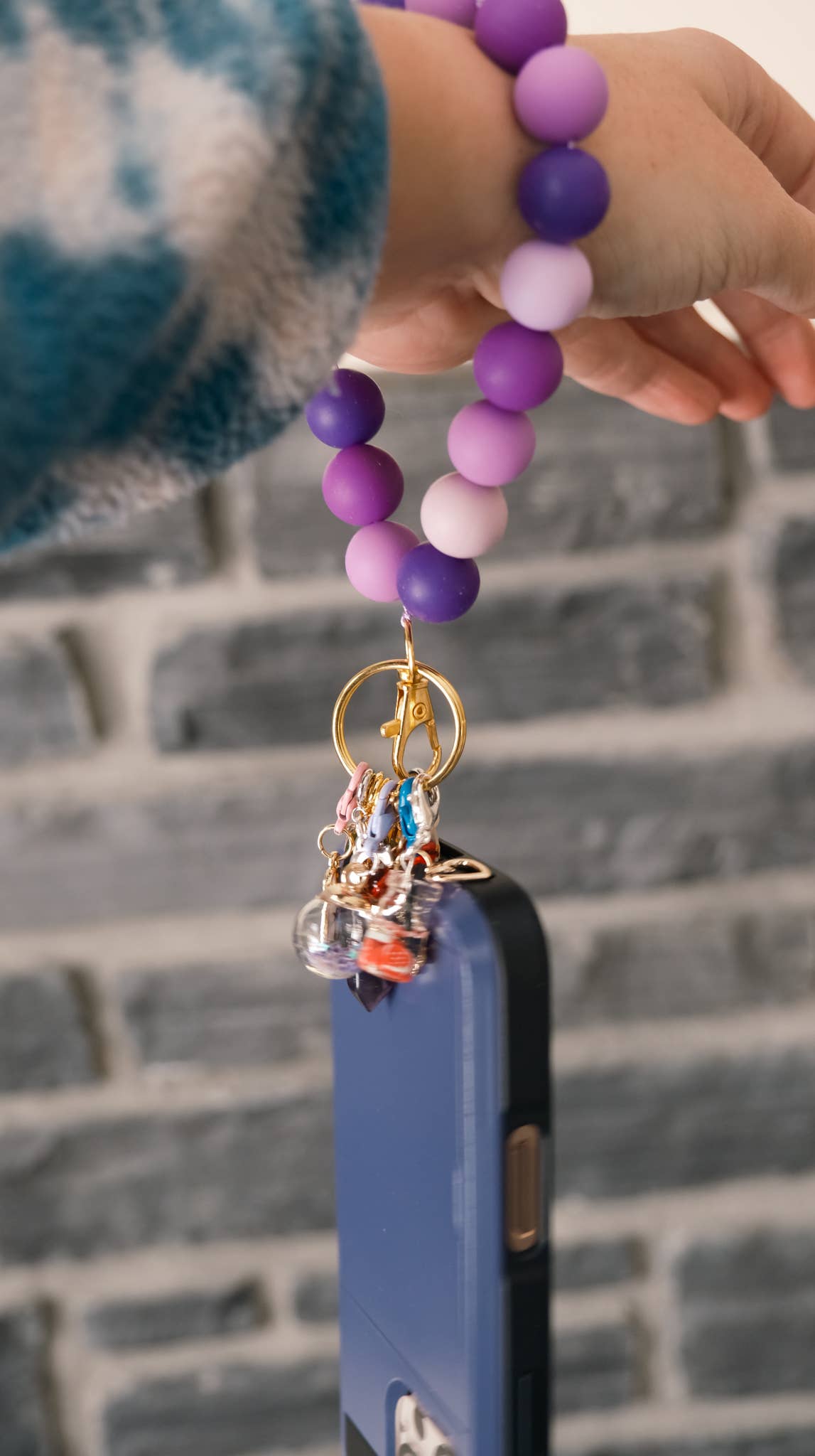 Daisy Chains Phone Charms - Wholesale Phonecase Strap - Silicone Bead Phone Charm Wristlet: Solid Colors10