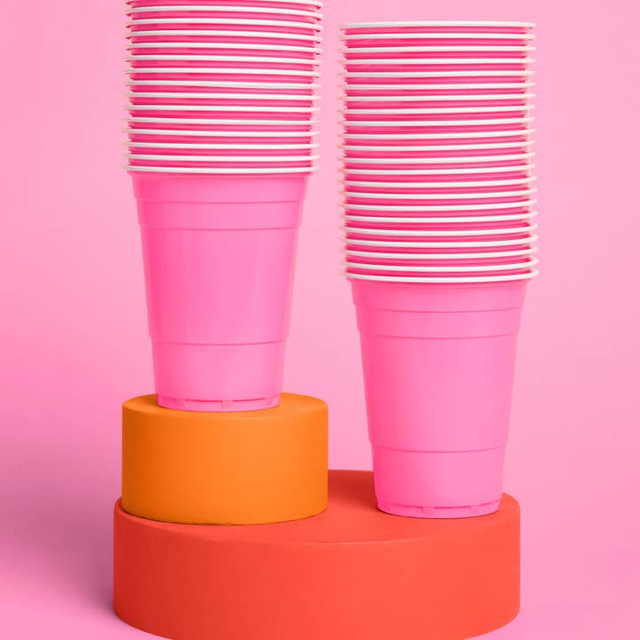 Matte Pink Cups, Bday Party Supplies, Bach Decor and other Purchase Wholesale 16oz plastic cups. Free Returns & Net 60 Terms on Faire trending on Faire.