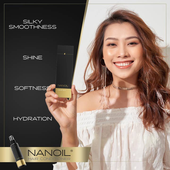 Everett Cosmetics - Wholesale Hair Conditioner - Nanoil Liquid Silk Hair Conditioner: Bi-Phase Hair Condition7