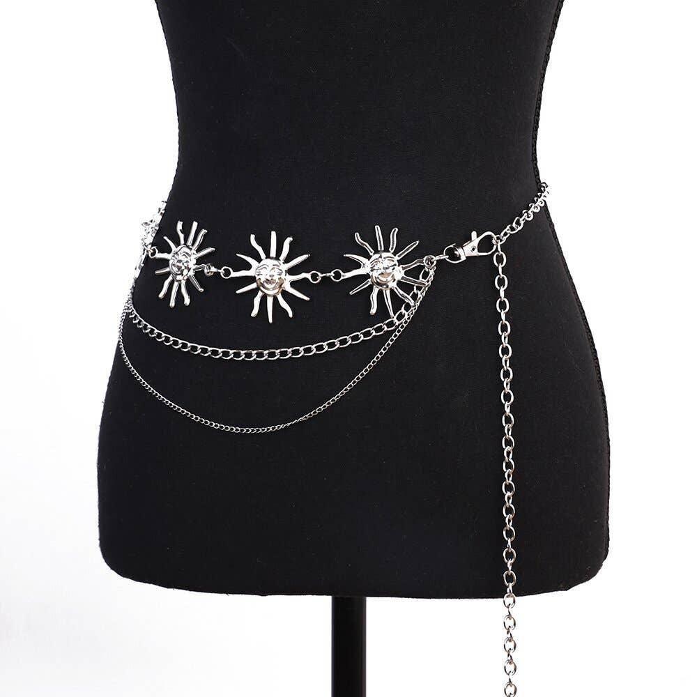 Tourtiwi - Wholesale Belt - Women's - Sun Moon Waist Chain, Metal Body Chain1