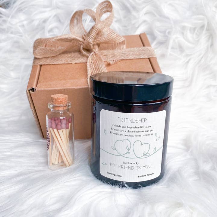 Happy Inky - Wholesale Jar/Filled Candle - Friendship Scented Candle Gift for friend Christmas Birthday