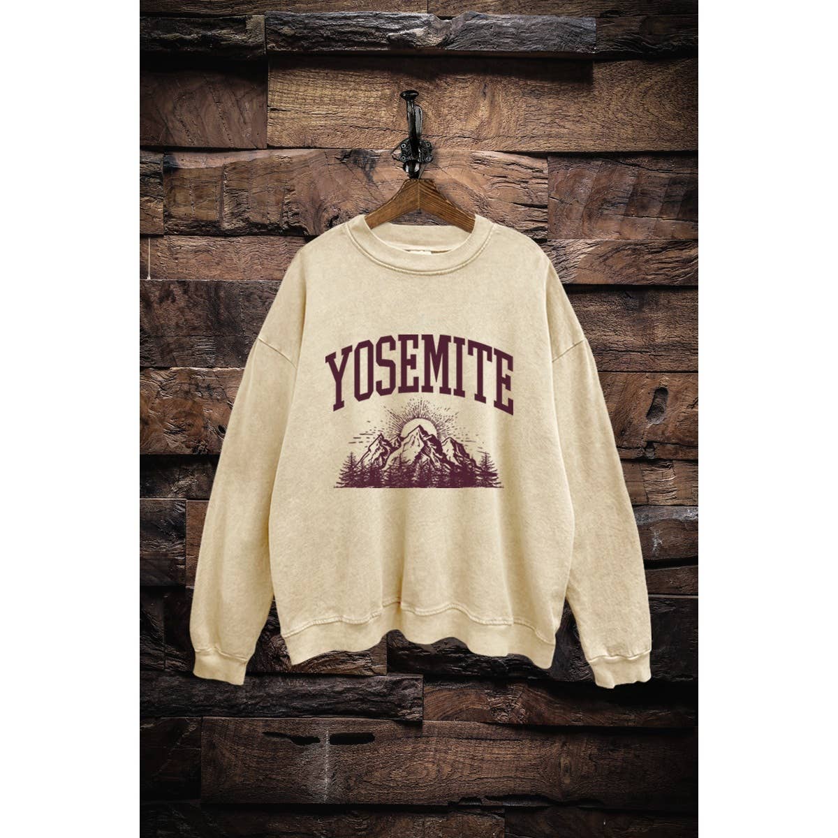 VINTAGE POINT USA - Wholesale Graphic Sweatshirt - Women's - SWD385-V8518 YOSEMITE MOUNTAIN GRAPHIC MINERAL SWEATSHIRT5