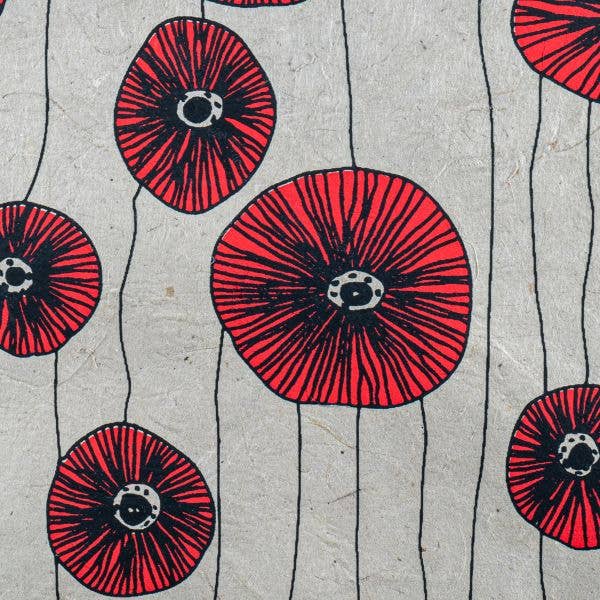 Vevoke - Wholesale Flat wrap - Wrap-Japanese Art Red and Black on Brown1