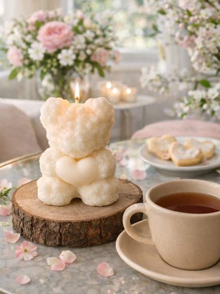 VELA OSITO CORAZÓN PEQUEÑO para venta al por mayor de CALIDOUX HOME