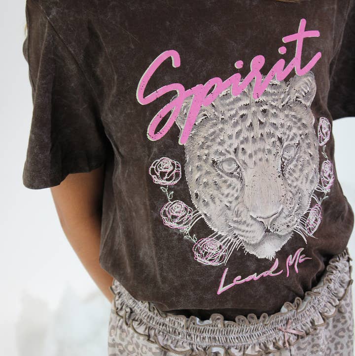 Falda-pantalón con volante y cintura fruncida estampado animal para niñas adolescentes para venta al por mayor de Paper Flower