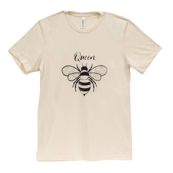 Col House Designs - Wholesale Screen Printed T-Shirt - Women's - Queen Bee T-Shirt, Heather Natural, Medium