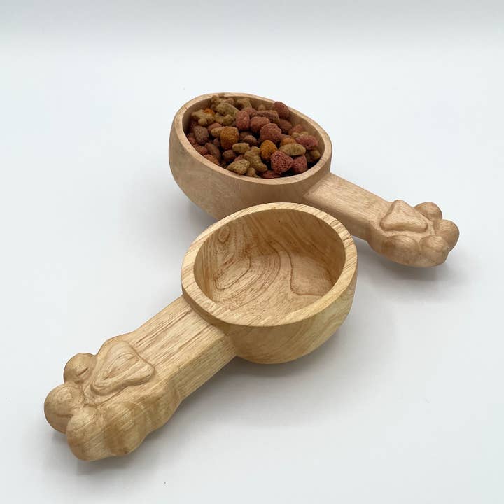 Azizi Life - Wholesale Pet Bowl - Cat/Dog - Hand-Carved Wooden Dog Scoop6
