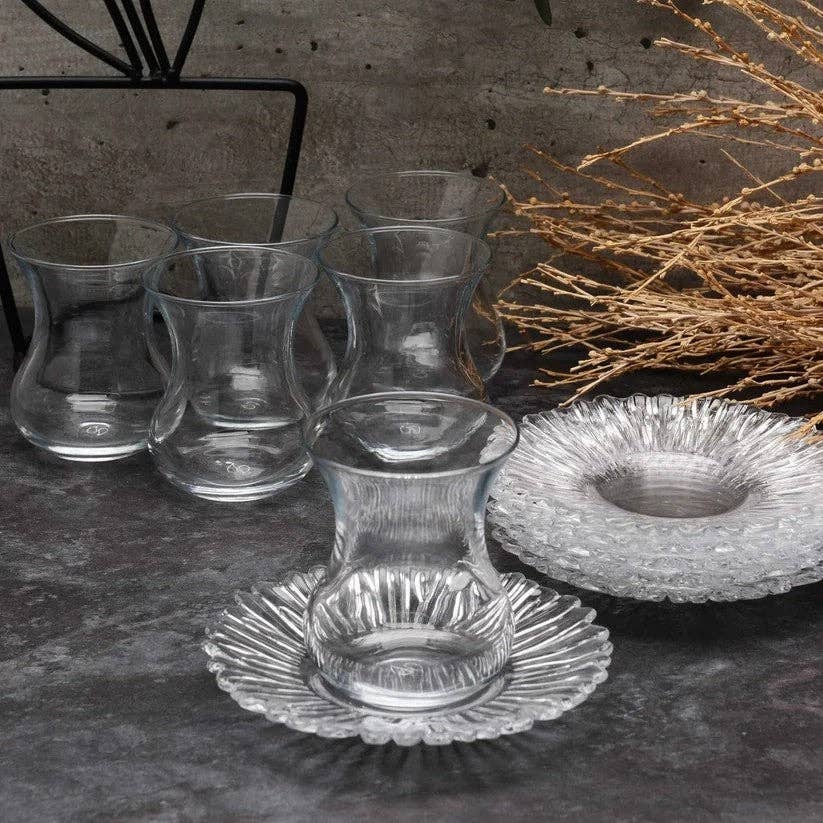 Hakan – Engroshandel Tesæt – Pasabahce Aurora 12-delt tyrkisk tesæt, 155 ml2