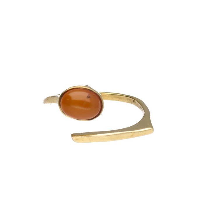 Vives de la Cortada S.L - Wholesale Cocktail/Statement Ring - Adjustable bronze with Random Mineral 1-1-3