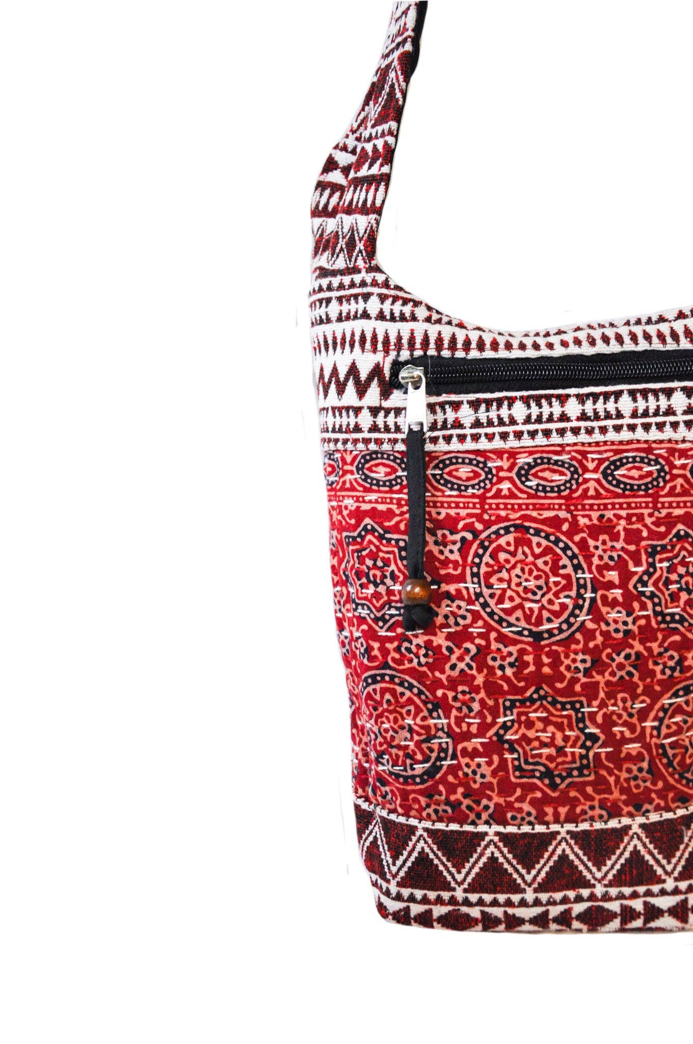 Zumki - Wholesale Crossbody Bag - Women's - Holly Cotton Kantha Stitch Crossbody14