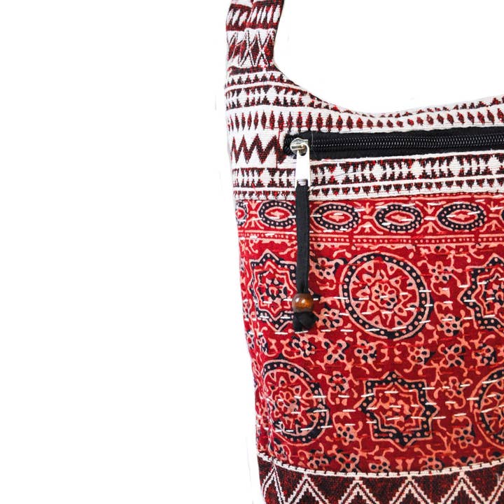 Zumki - Wholesale Crossbody Bag - Women's - Holly Cotton Kantha Stitch Crossbody14