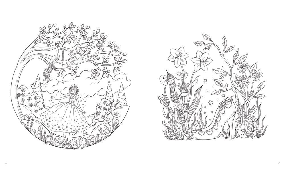 Gibbs Smith - Vente Livre de coloriage et d'activités pour adultes - Mondes de contes de fées2