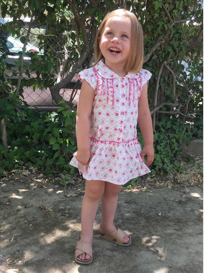 Robe à fleurs et pois pour filles pour la vente par Kalimera Clothing Athens