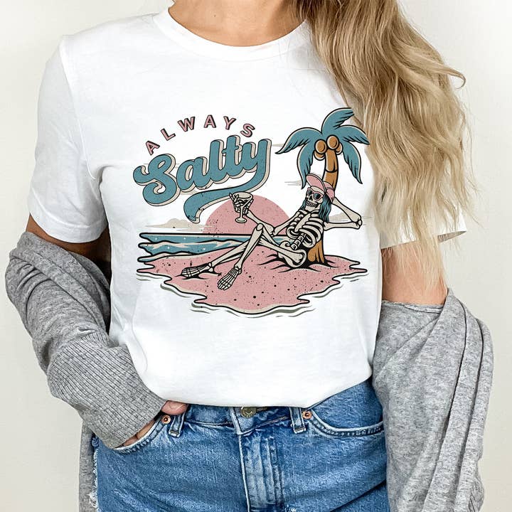 Always Salty graphic DTF transfer Direct to film transfers for wholesale by Sunshine Company