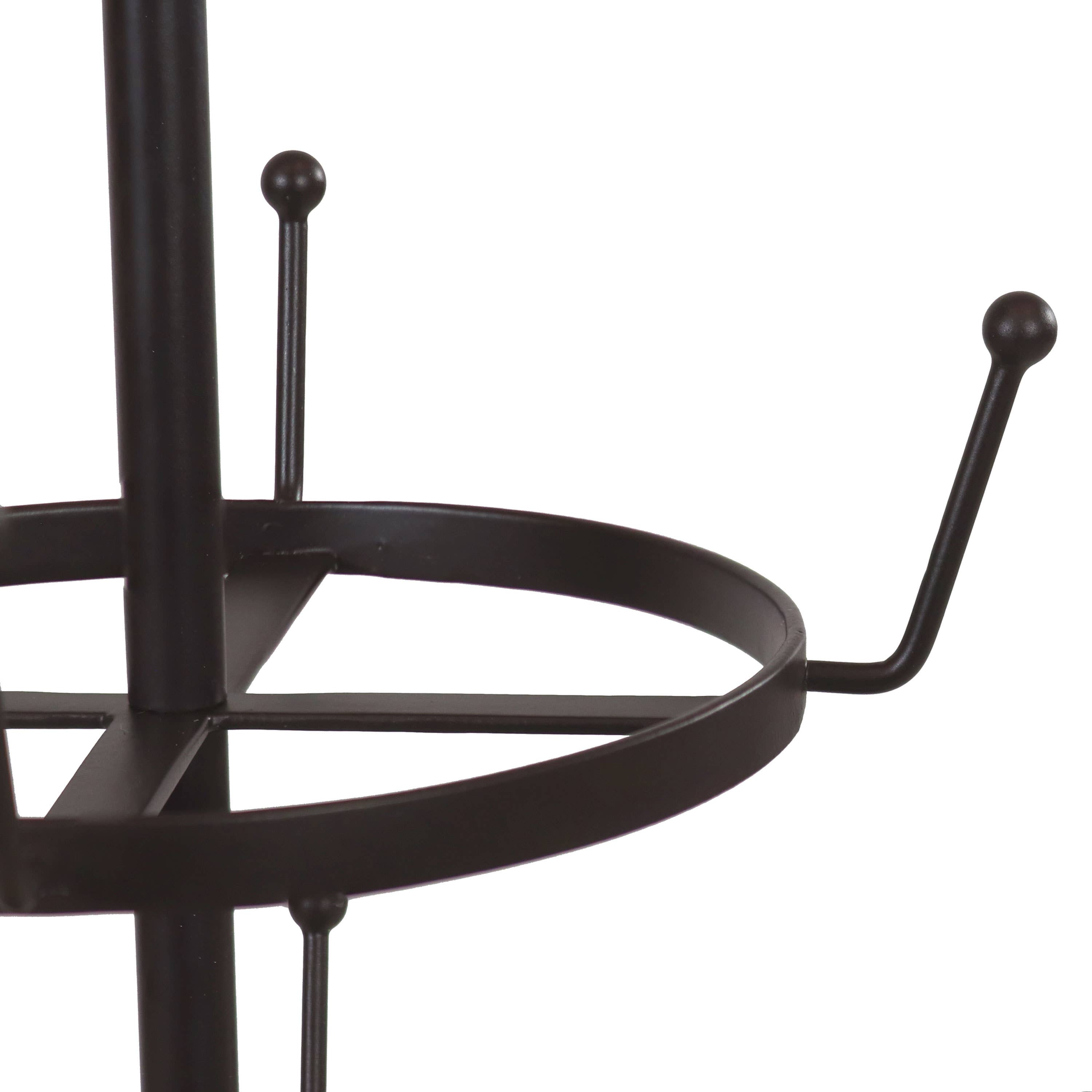 Sunnydaze Decor - Wholesale Kitchen Storage/Organizer - Round 4-Tier Iron Coffee Mug Tree Holder with Hooks - Brown5