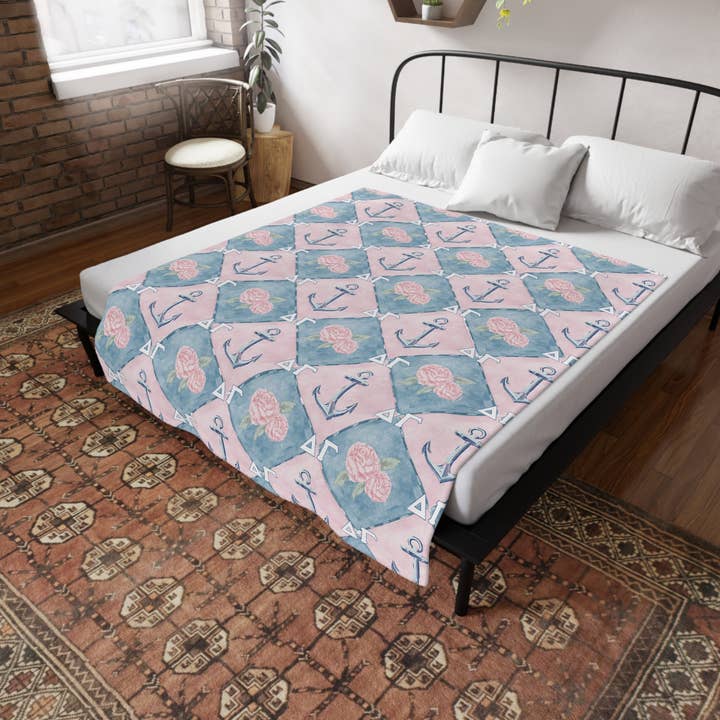 Gracefully Made Art - Wholesale Throw Blanket - Delta Gamma Flannel Fleece Blanket, Sorority 2