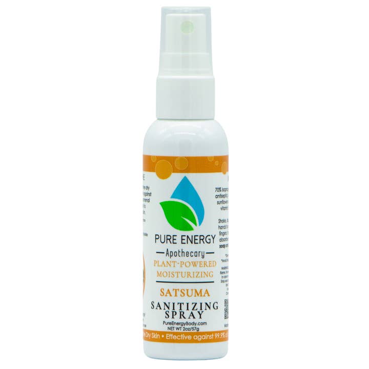 Hand Sanitizer Spray - 2 oz Travel Size (Satsuma) for wholesale by Pure Energy Apothecary