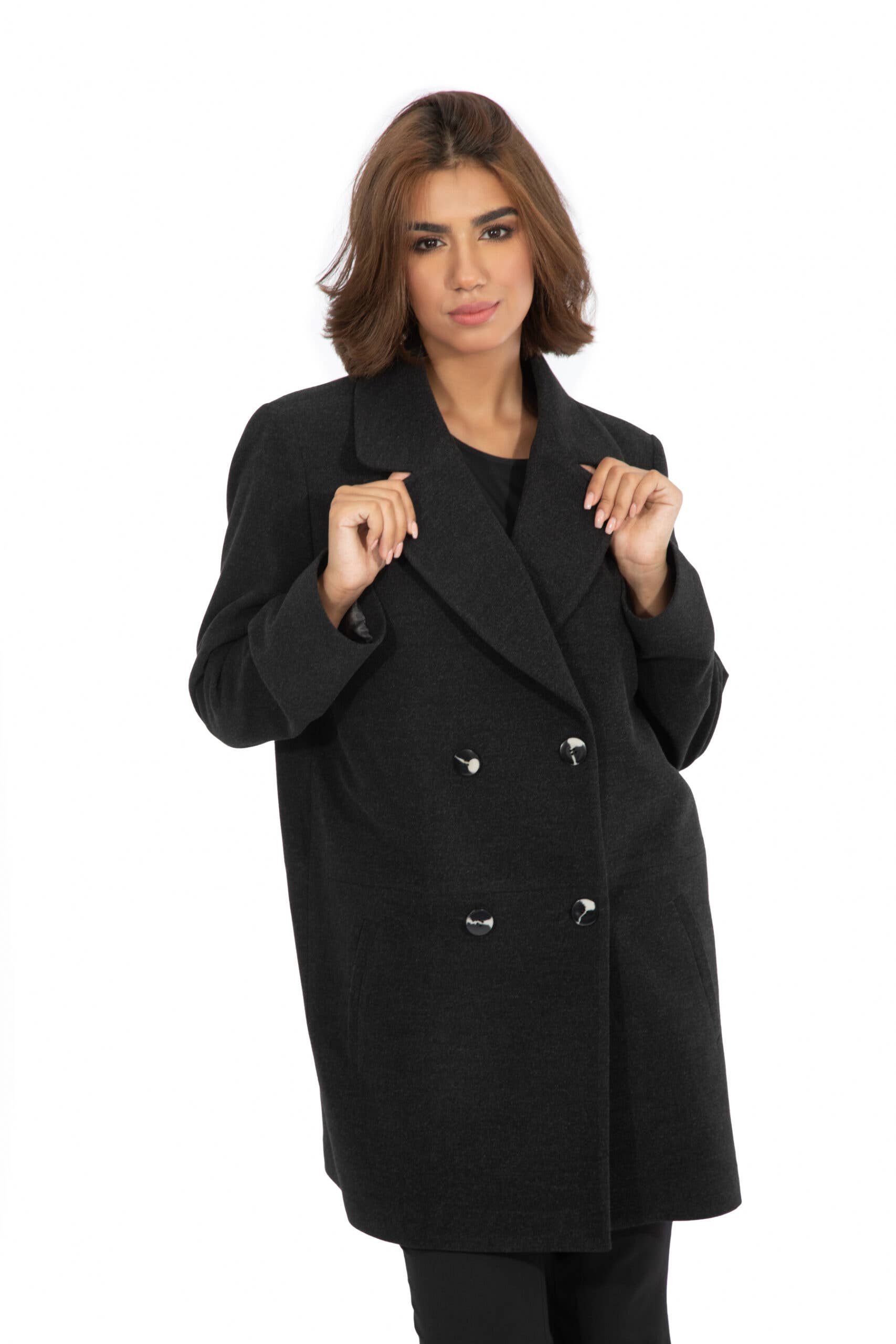 Dark grey GABY COAT for wholesale on Faire7