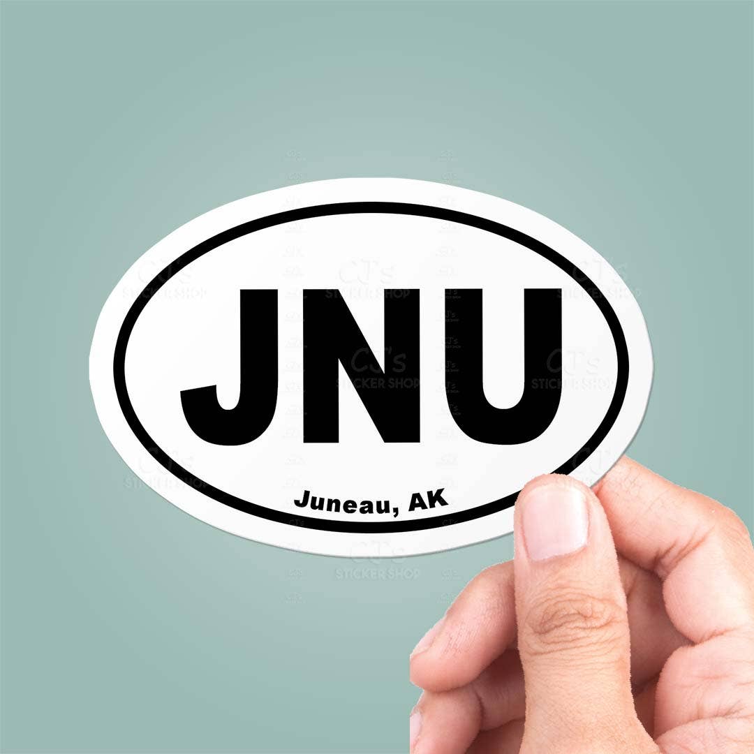 CJ's Sticker Shop - Wholesale Sticker - Juneau, AK Oval Sticker Vinyl Decal0