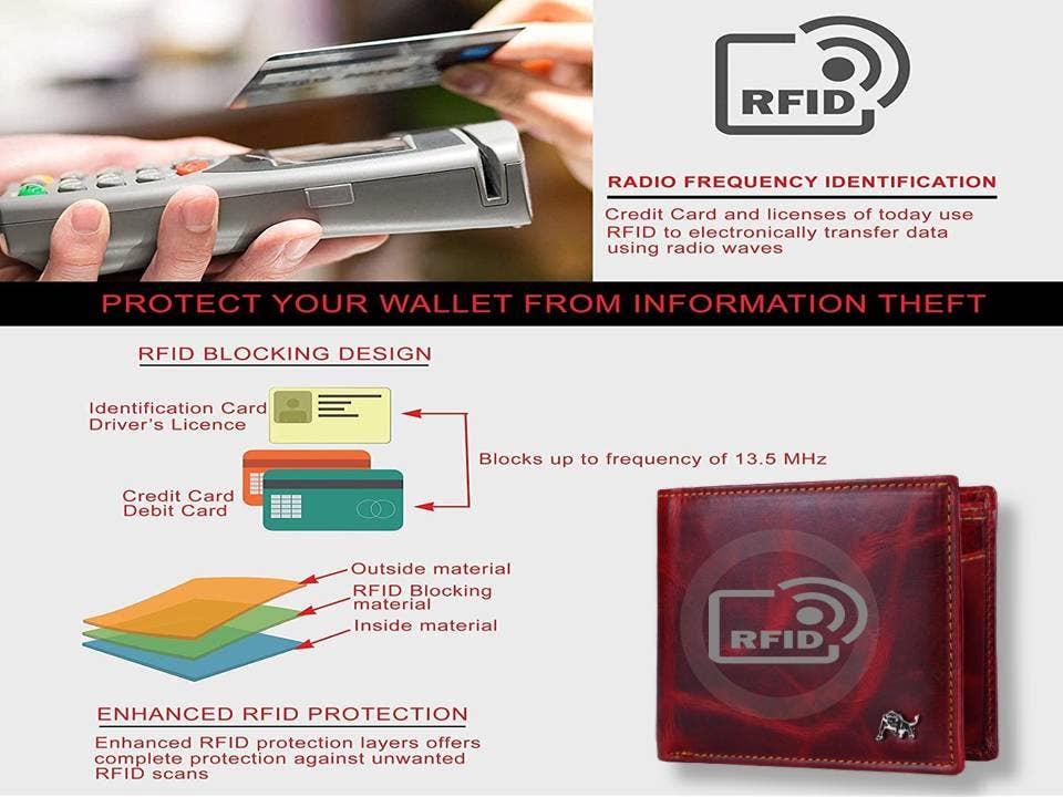 SPORTGIFTZ – wholesale Wallet - Men’s – WILDBUFF Mens Maroon Leather Wallet Timeless Everyday Wallet, Gift Ready2