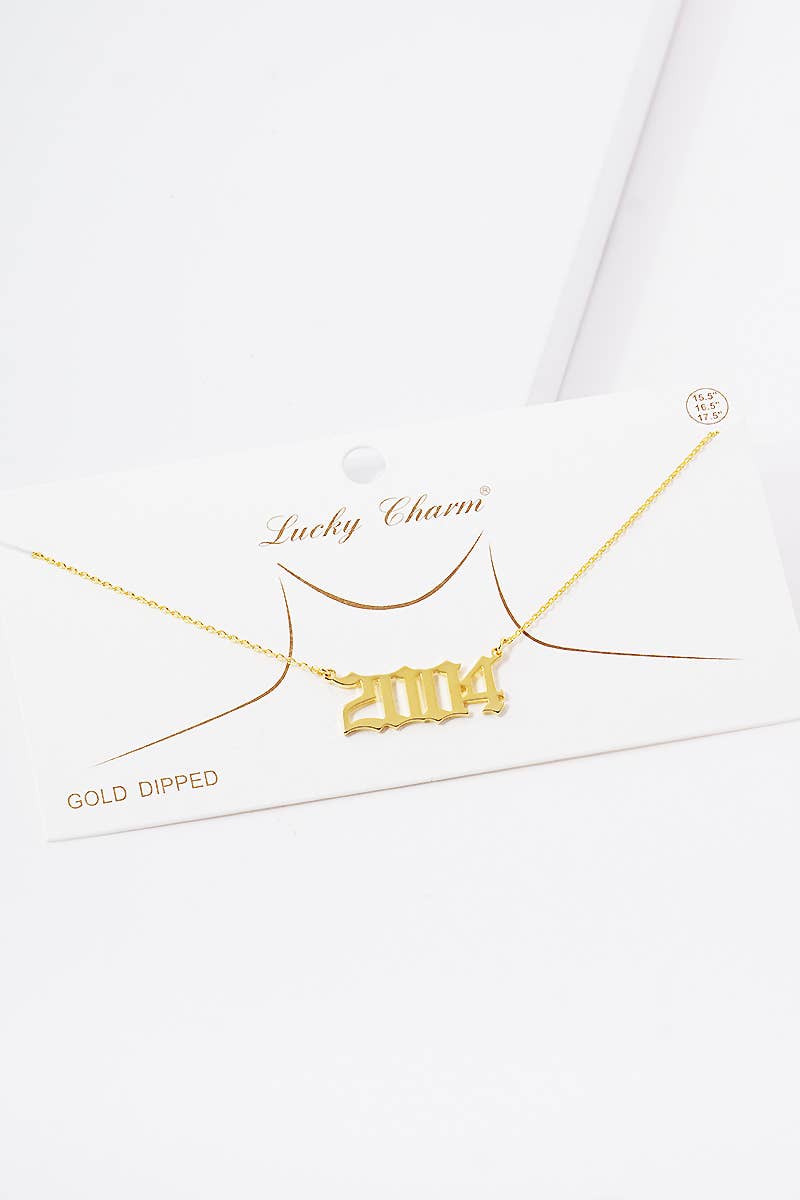 OHBOOBA DESIGN - Wholesale Pendant/Charm Necklace - Gold Plated Birth Year Necklace48