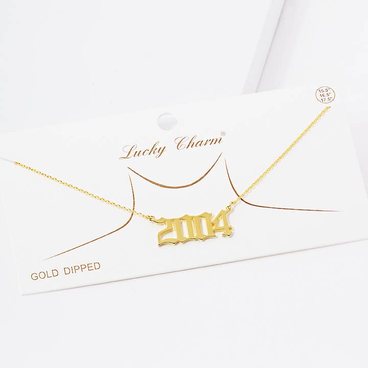 OHBOOBA DESIGN - Wholesale Pendant/Charm Necklace - Gold Plated Birth Year Necklace48