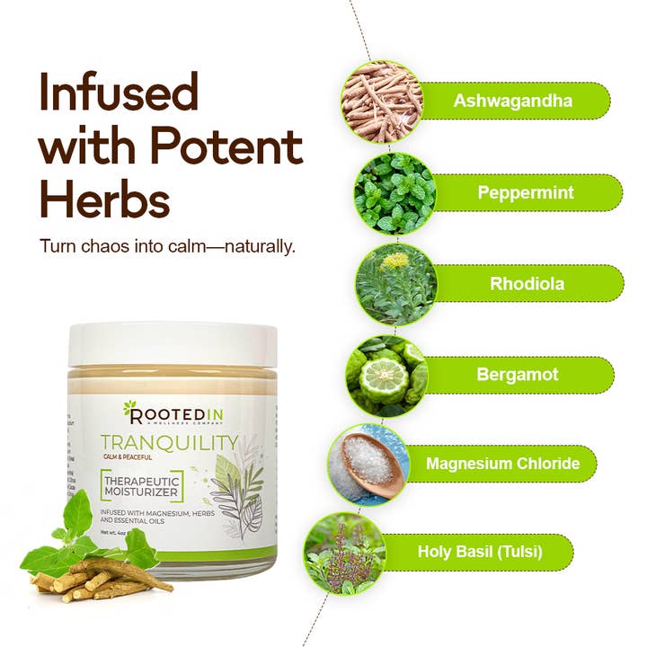 Rooted In - Wholesale Healing Salve/Balm/Cream - Tranquility Calm Magnesium Cream6