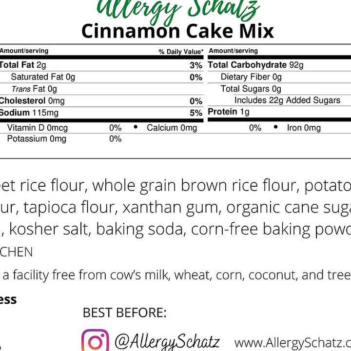 Allergy Schatz – Großhandel Kuchenbackmischung – Glutenfreie vegane Zimtkuchen-Mix2
