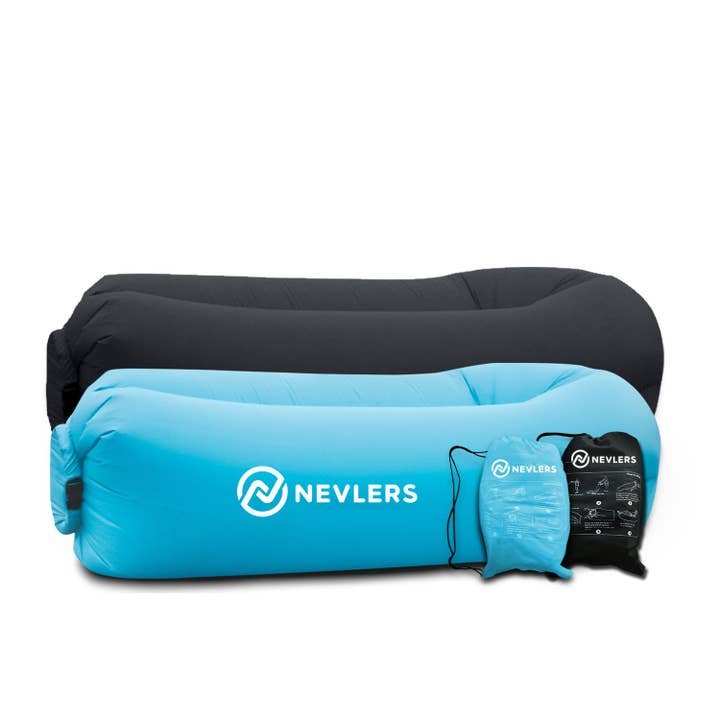 Opblaasbare ligstoelen - blauw/zwart 2 stuks voor wholesale door Nevlers