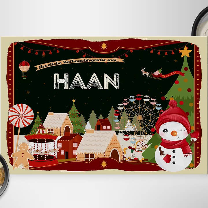 Femer - Wholesale Sign - Wooden sign Christmas greetings HAAN gift 30x20cm1