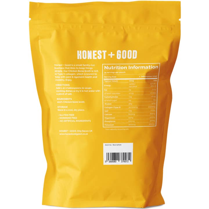 Honest + Good - Wholesale Broth - Pure Chicken Bone Broth (Free Range)1