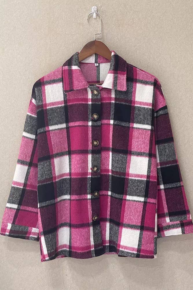 UNISHE - Vente Veste-chemise – femme - XC1238 Veste en flanelle à carreaux Femme15