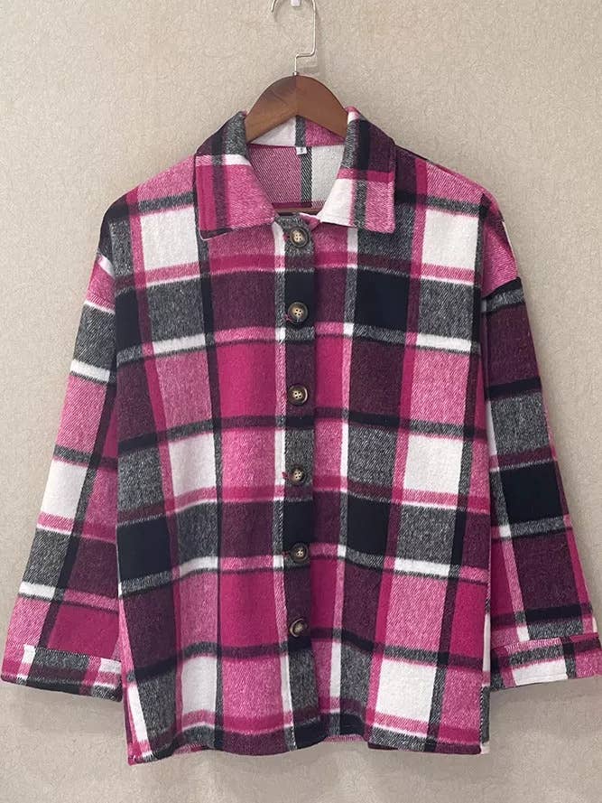 UNISHE - Vente Veste-chemise – femme - XC1238 Veste en flanelle à carreaux Femme15