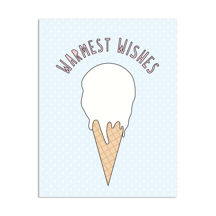 514 - Souhaits de crème glacée - Carte A2 pour la vente par Near Modern Disaster