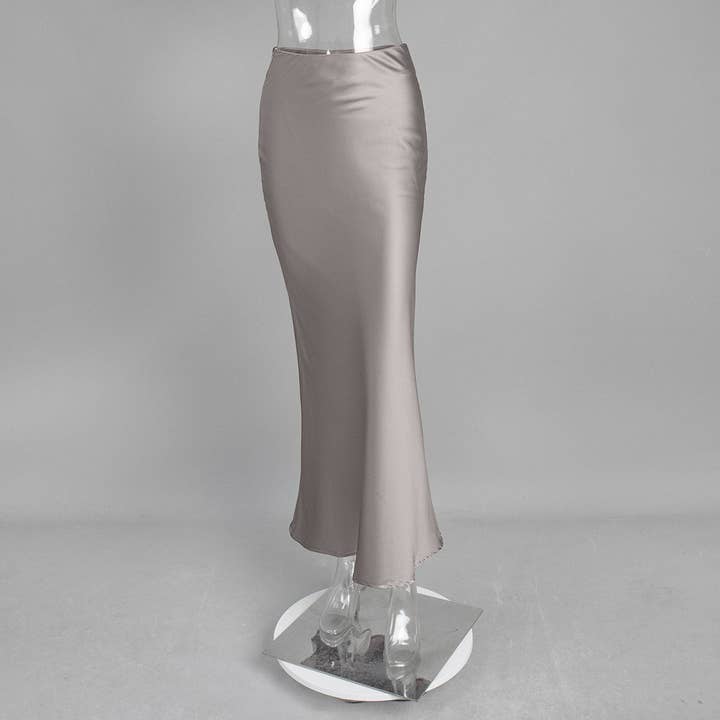 alberalkirk - Wholesale Skirt - Women's - Satin Mermaid Skirt High Waist Train Lightweight N5Z40510
