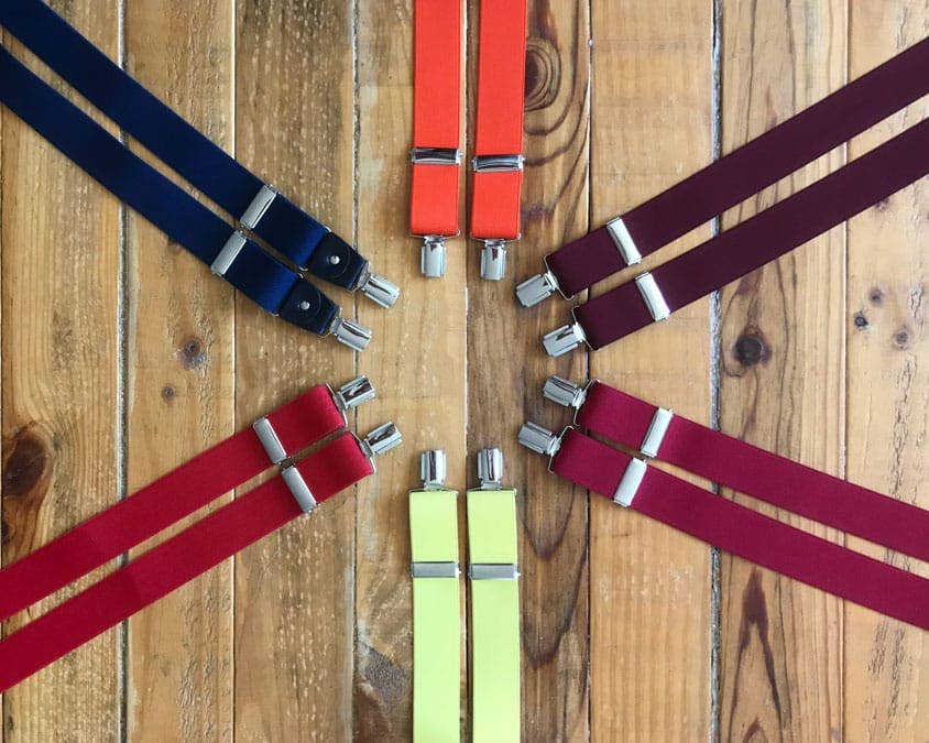Potenciano Group SL - Wholesale Suspenders - Unisex - Ref. 500.30 - Basic Colored Suspenders - by Layos10