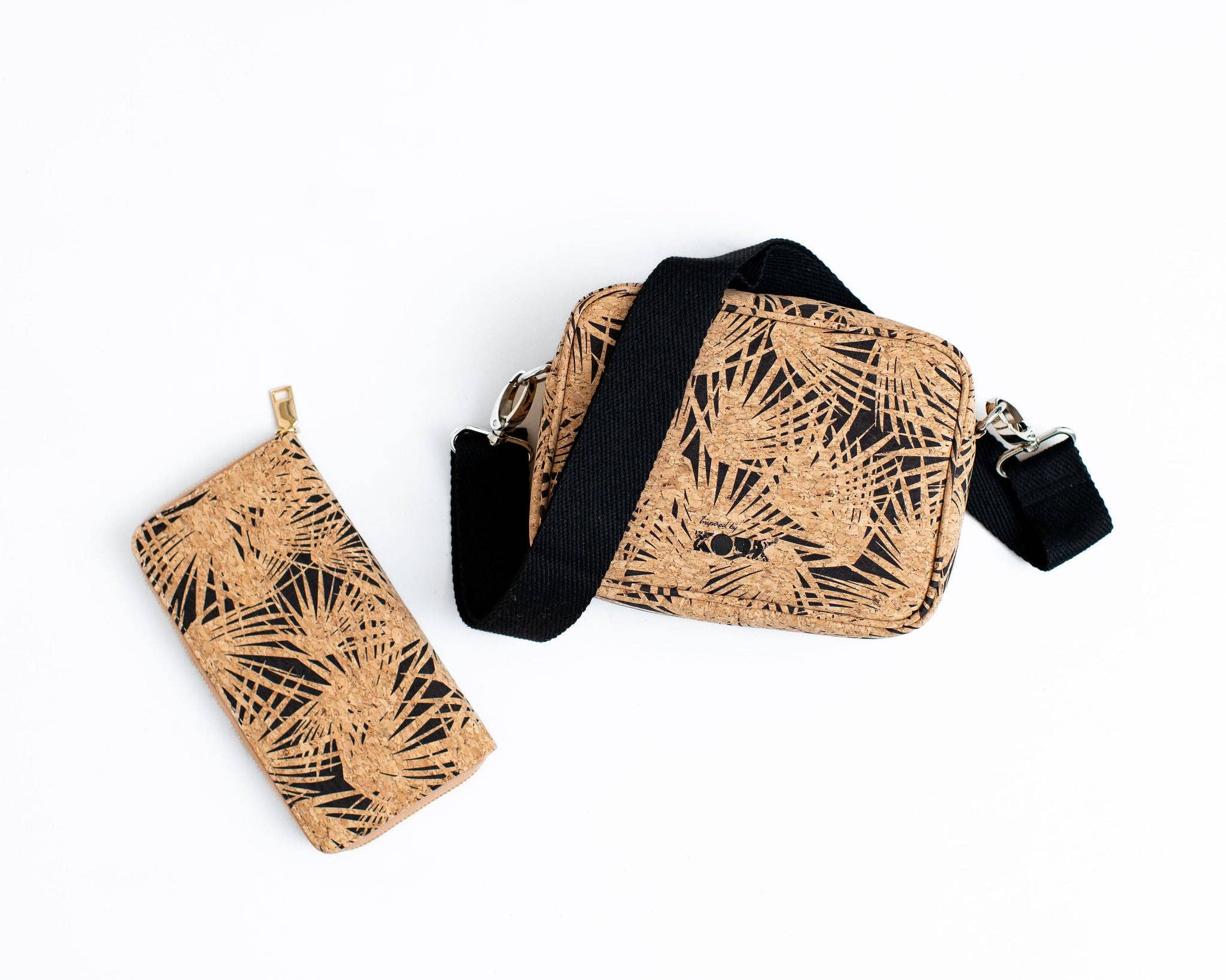 KORK & Inspired by KORK - Wholesale Crossbody Bag - Women's - Anastasia Cork Small Crossbody- Palm SPECIAL EDITION!6