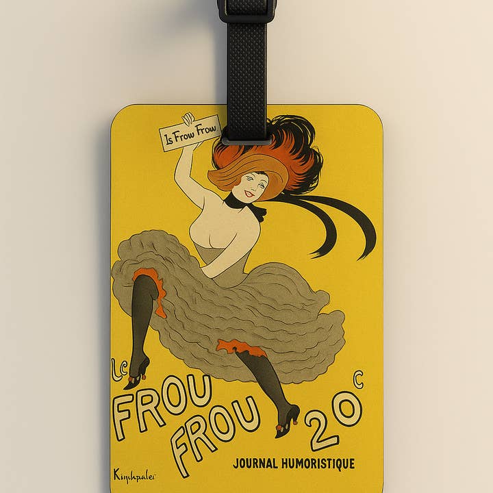 Jolitee - Vente Étiquette pour bagage - Étiquettes de bagages en cuir végétalien : Art d'affiche vintage17