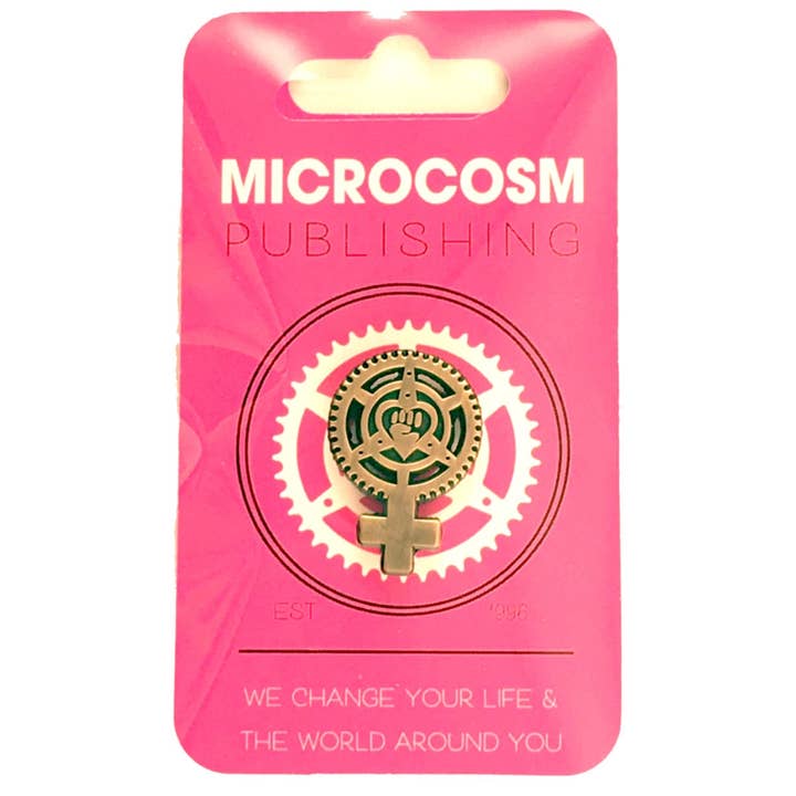 Plateau Poing Coeur Épingle en émail pour la vente par Microcosm Publishing & Distribution