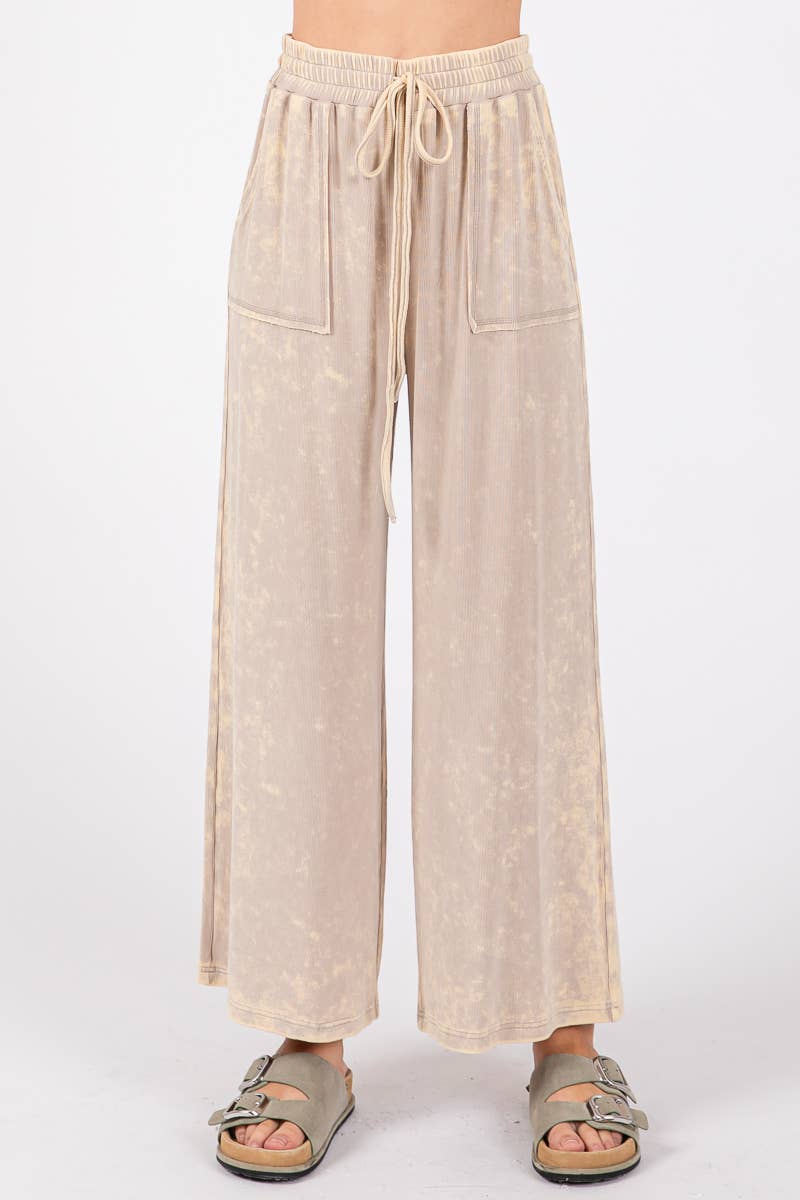 Sewn and Seen - Wholesale Lounge Set - Women's - MINERAL WASHED TOP AND PANTS RIB SETS7