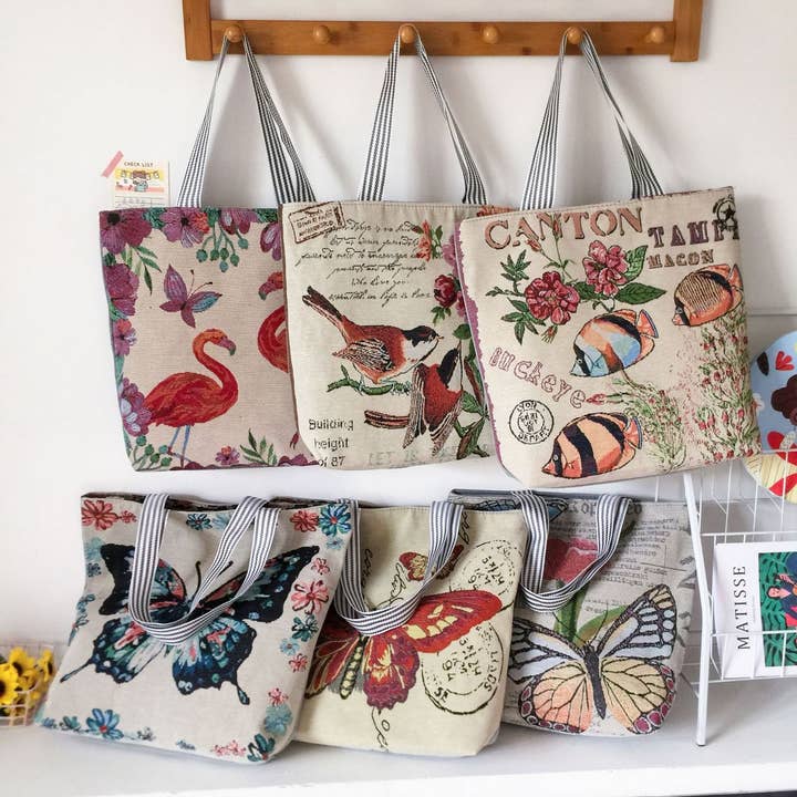 ACCITY - Wholesale Tote Bag - Women's - LARGE CAPACITY ETHNIC STYL CANVAS SHOULDER TOTE BAG_CWAB16707