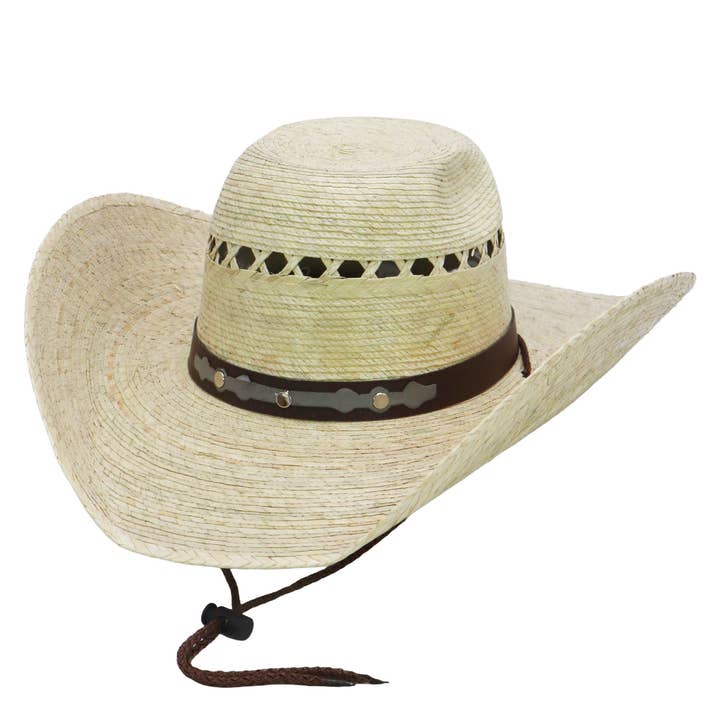 Cap Zone – wholesale Cowboyhatt - Dam – Ventilerad Chl Taco Brätte Palmstrå Cowboyhatt