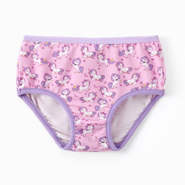 Ropa interior de unicornio de bambú para niña pequeña para venta al por mayor de PatPat