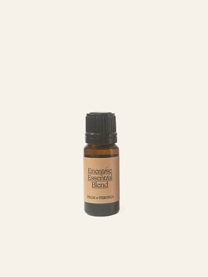 Energise Essential Blend – fokus- og motivationsdiffuserolie for engroshandel hos Palm of Feronia