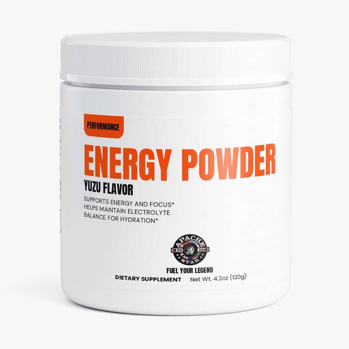 POUDRE ÉNERGÉTIQUE (SAVEUR YUZU) pour la vente par APACHE STAR