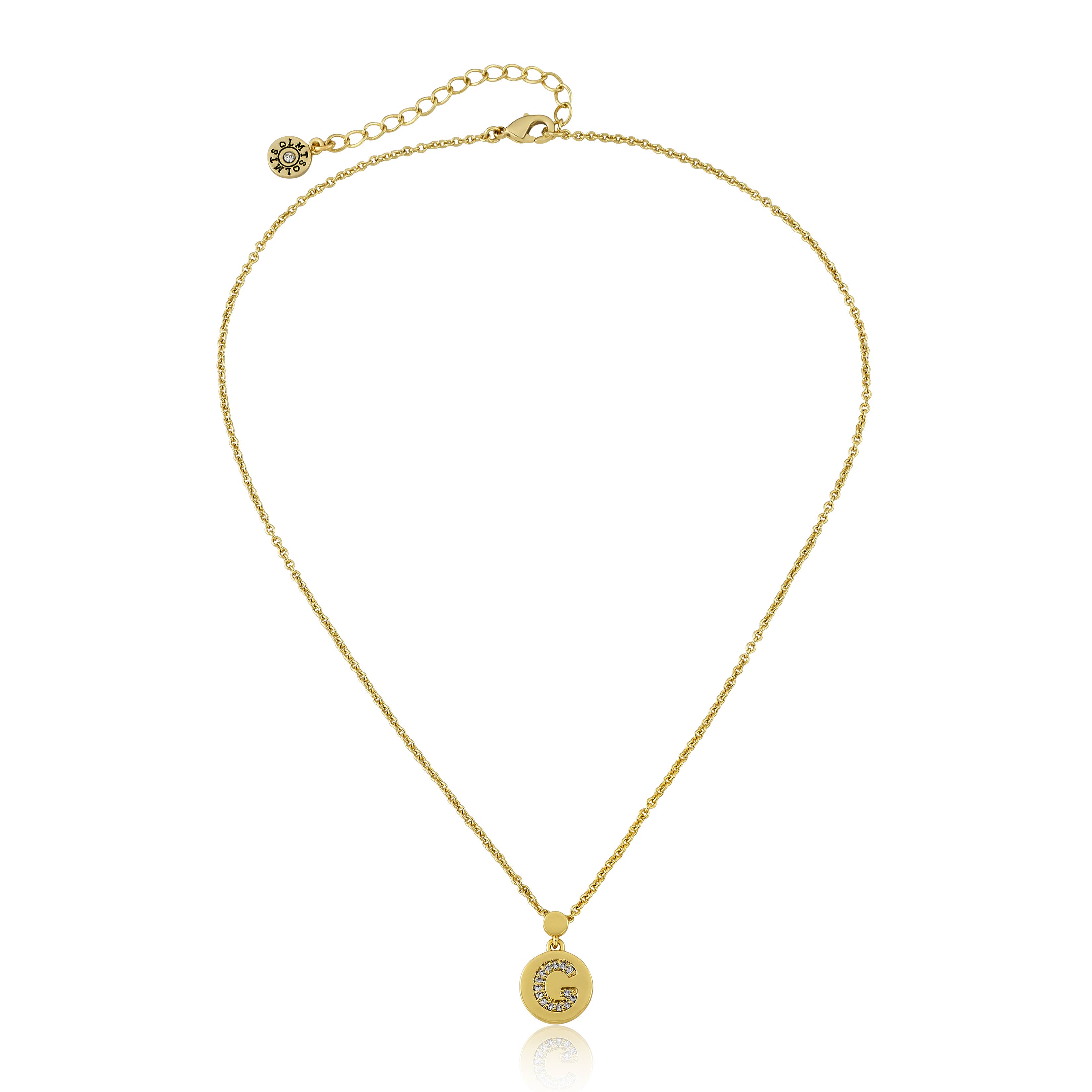 Little Miss Twin Stars - Wholesale Pendant/Charm Necklace - LMTS Classic! Initial Disc Pendant Necklace49